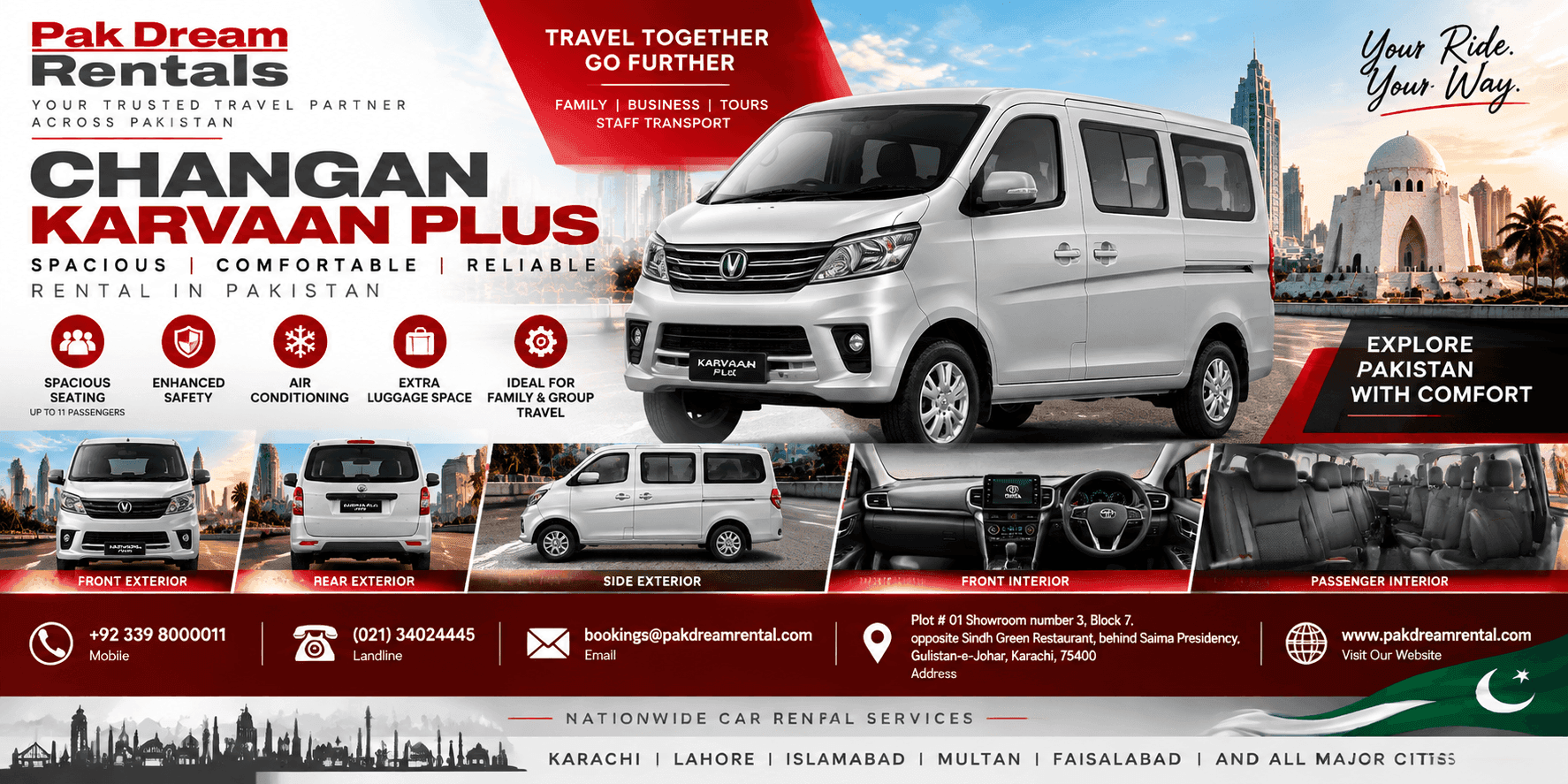 Changan Karvaan Plus Rental in Pakistan | Pak Dream Rentals - Image 1